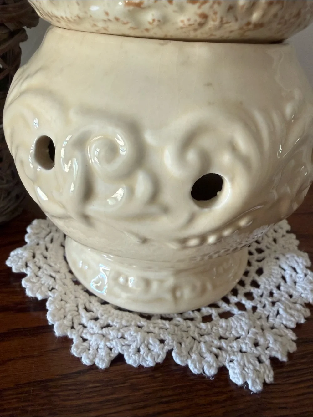 Cream Wax Melt Warmer | Neutral Home Décor